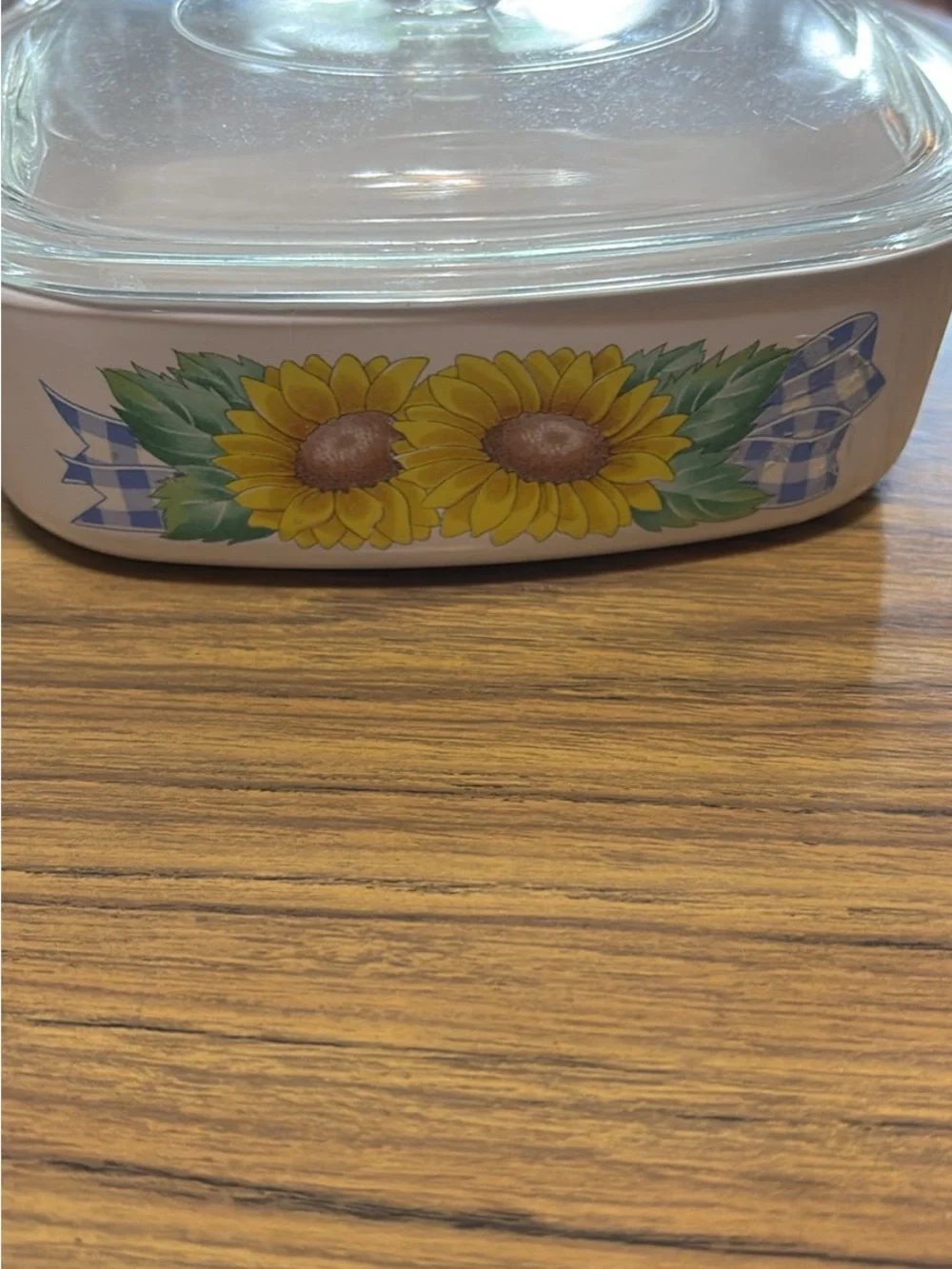 Corningware sunflower bowl with lid